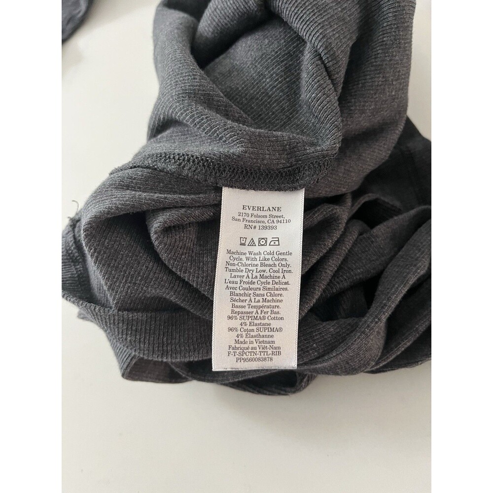 Everlane The Luxe Rib Turtleneck in Gray Size Small - Picture 6 of 8